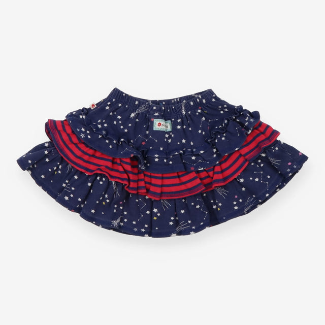 Skort blue jersey tiers red stripe 