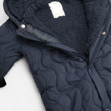 Pramsuit navy fleece lined with mittens