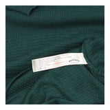 Knit Dress Dark Green Long Sleeve Fit Flare Textur