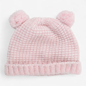 Pink Knit Velour Hat