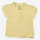 Polo T-Shirt Yellow Flower Buttons