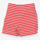 Jersey shorts red and white with blue tie waist