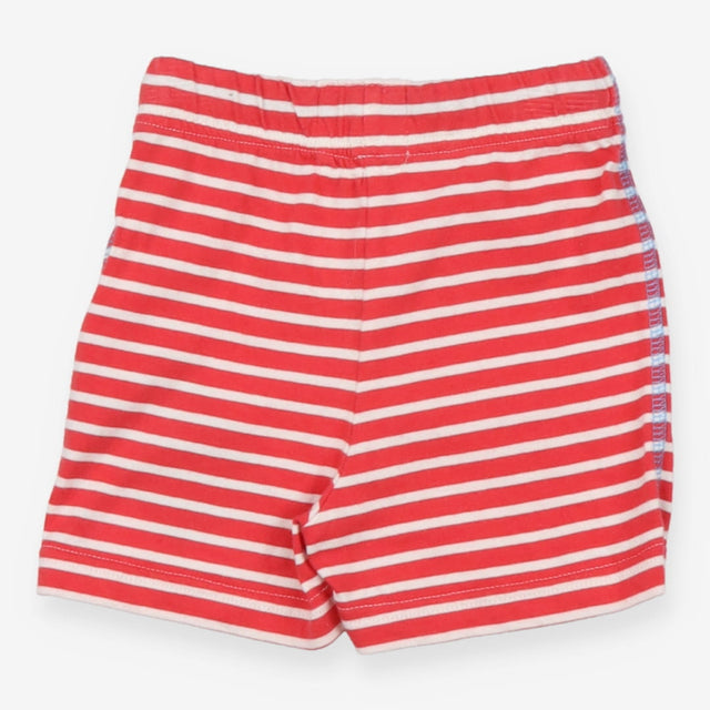 Jersey shorts red and white with blue tie waist