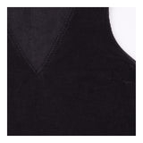Cotton Corduroy V Neck Pinafore Mini Dress Black