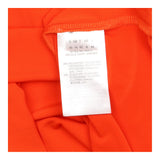 Top Orange Red Draped V Neck Sleeveless