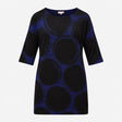 Navy Blue Black Abstract Spot Knit 3/4 Sleeve Jump
