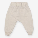 Joggers cream with ribbed pockets
