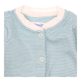 Sleepsuit blue stripe poppers