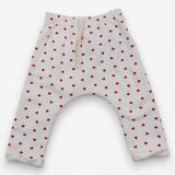 Outfit popper top leggings white red hearts