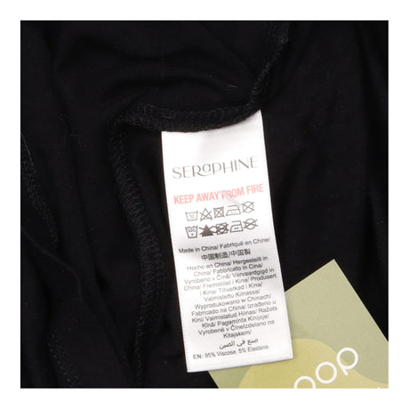 Midi Dress Black Layered Bodice Stretch Maternity