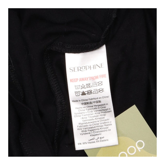 Midi Dress Black Layered Bodice Stretch Maternity