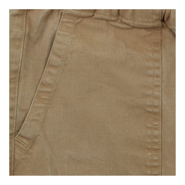 Casual Shorts Beige Organic Cotton Drawstring Pock
