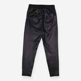 Trousers Black Faux Leather High Waisted Slim Leg