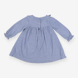 Dress blue cord LS penguins