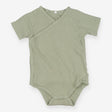 Green ribbed t-shirt bodysuit