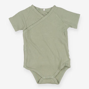 Green ribbed t-shirt bodysuit