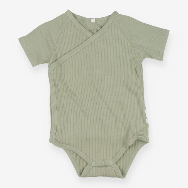 Green ribbed t-shirt bodysuit