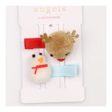 Reindeer and Snowman Hair Clips