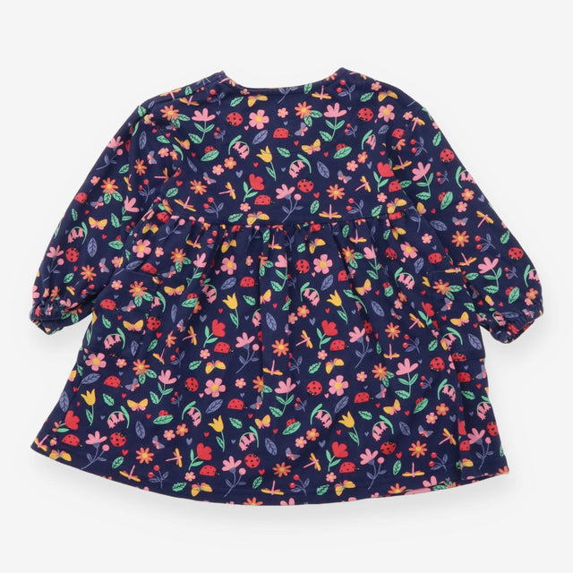 Jersey Dress Navy with Ladybird Pocket Pal
