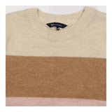 Jumper Cream Camel Pink Grey Colour Block Striped 