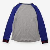 T-shirt grey and blue raglan