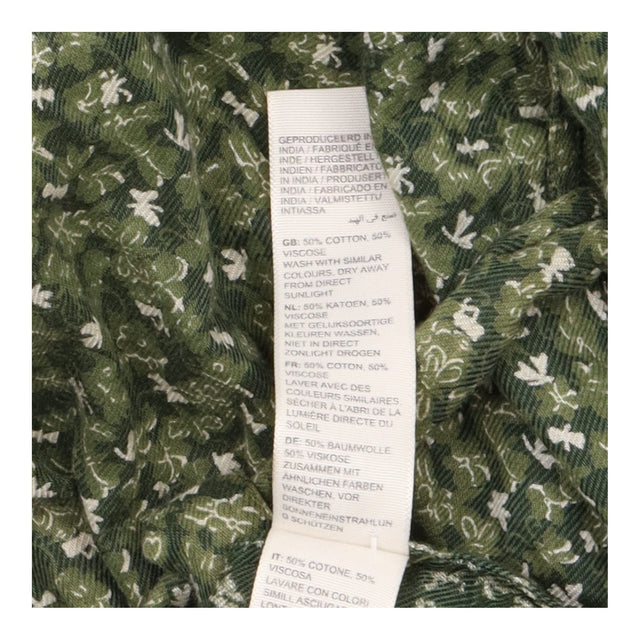 Olive Green Cotton Viscose Floral Long Sleeve Belt