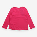 T-shirt long sleeve hot pink with bows and sequins