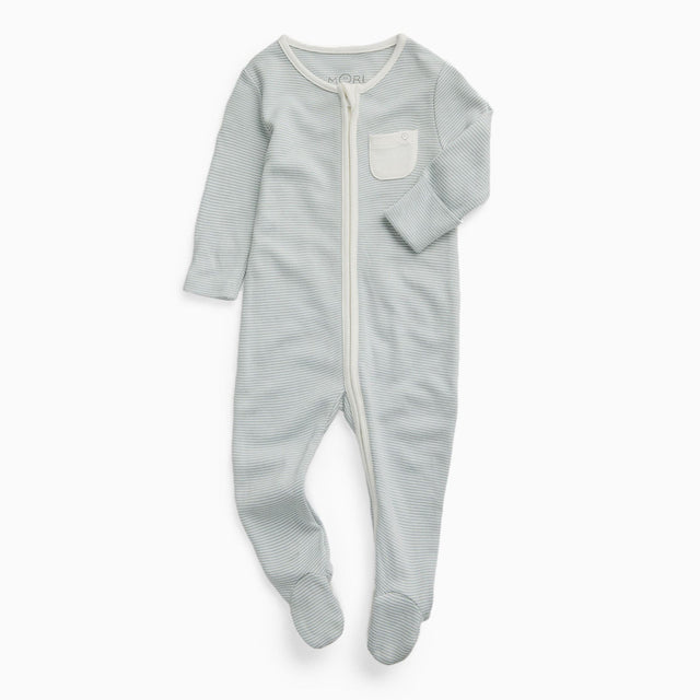Clever Zip Sleepsuit - Blue Stripe