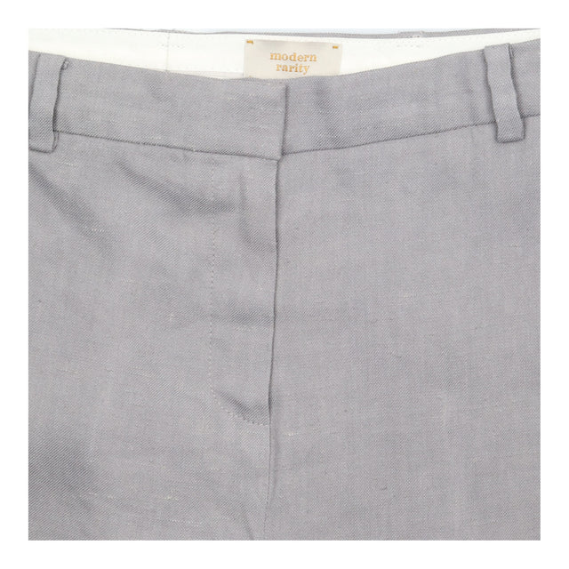 Modern Rarity Grey Linen Wide Leg Tailored