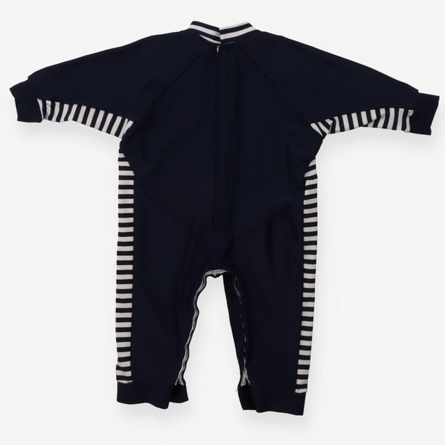 Navy striped edge swimsuit