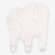 Sleepsuits Ribbed White 2 Pack