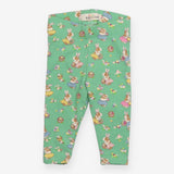 Leggings green rabbit