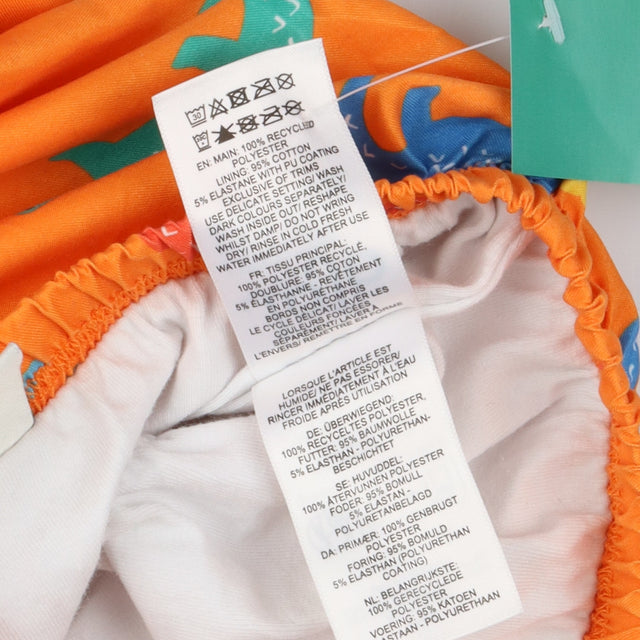 Swim shorts with Nappy -Orange Crocodiles