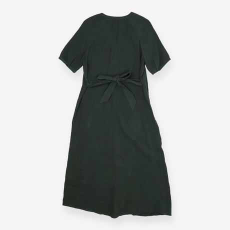 Khaki green muslin shirt midi dress