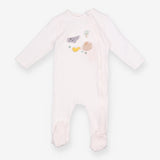 Sleepsuit Cream Waffle Padded Farm Animals