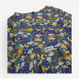 Dress Jersey Long Sleeve Planets Stars and Rainbow