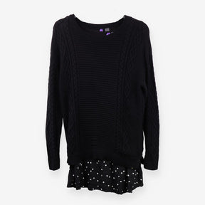 2 in 1 Black Polka Dot Maternity Nursing Dress