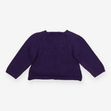 Cardigan pockets purple wood buttons