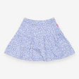 Skort Blue with White Flowers and Strawberries