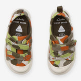 Trainers Velcro Green and Orange Camo