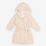 Dressing gown cream towelling owl fox hood lining