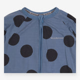 Wondersuit blue polka dots zip up