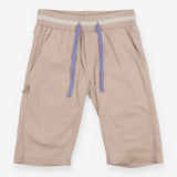 Shorts Painter Beige with purple Drawstring