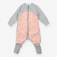 Grey and pink star and moon sleepsuit