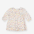 Dress Woven White Acorn Print