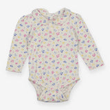 Cream Floral Bodysuit Long Sleeve