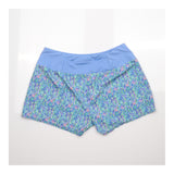 Blue Multicolour Print Running and Training Shorts