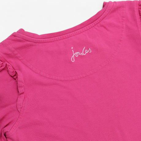 Long sleeve t-shirt pink frill shoulder