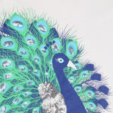 T-Shirt White with Sequin Peacock