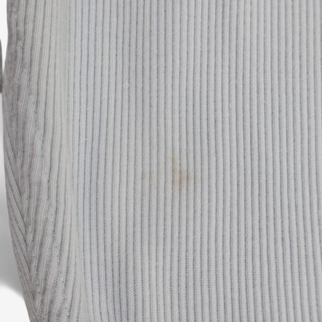 Trousers baby blue ribbed with brown buttons